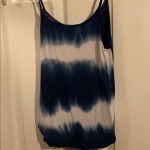 Flowy blue tye dye tank top